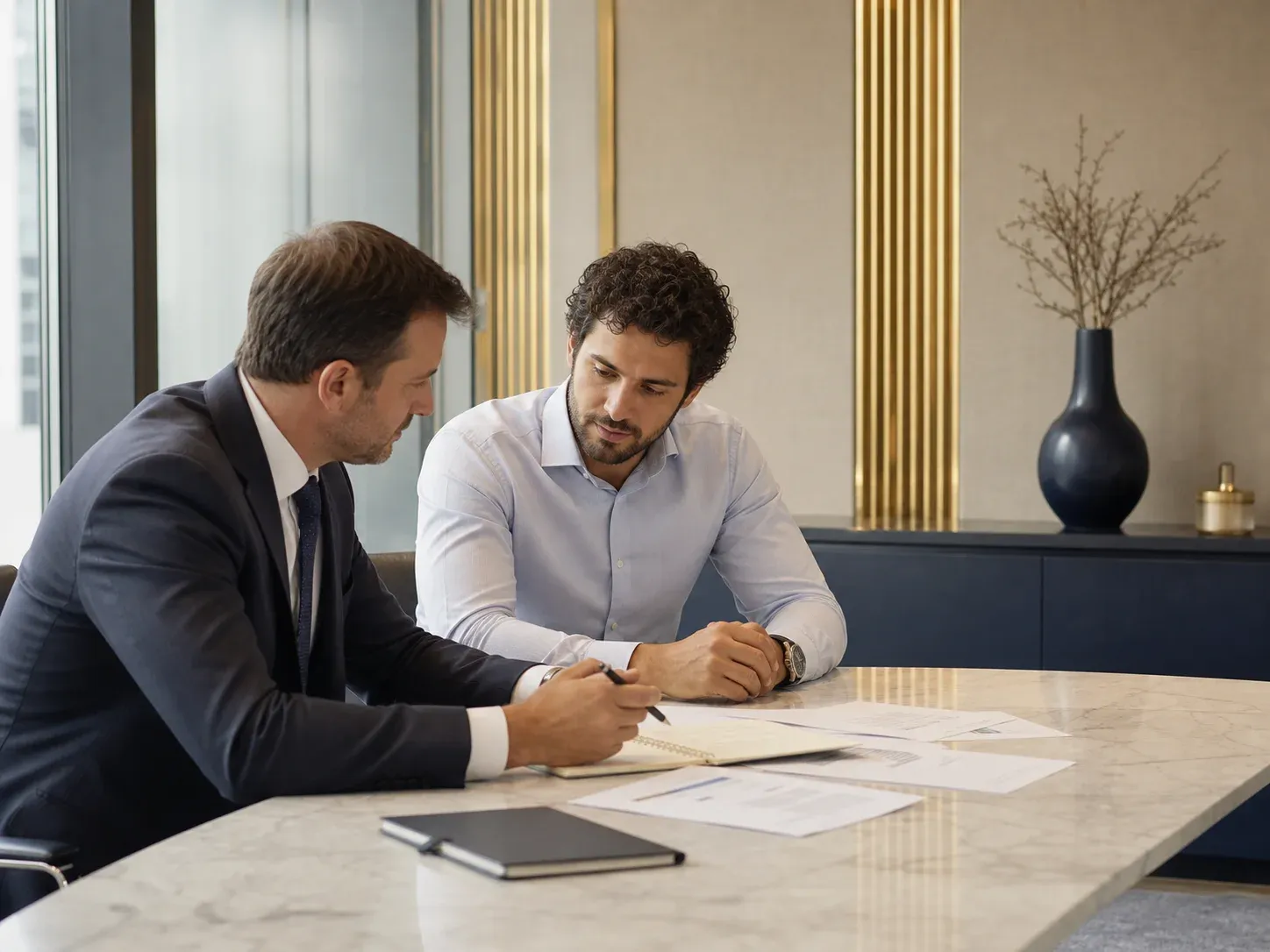 Consultoria estratégica em reunião empresarial